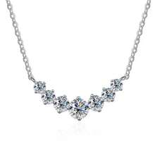 925 Sterling Silver Women's Necklace With 1.7ct Moissanite Pendant | All-Moissanite Smile Design | Elegant Dating & Party Jewelry | Perfect Gift For Birthday, Anniversary, Valentine's Day, Halloween, Thanksgiving, Christmas - For Lovers, Family & Friends - 1.7CT - View 2