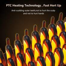 Men's Professional Ionic Hair Straightener Brush, 6 Temperature Settings, Ceramic Anti-Scald Hair Straightening Brush, Quickly Create Salon-Level Styling At Home Men's Electric Beard Styler Men's Beard Straightener - EU C Type Plug(220-240V) - View 5