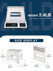 2 Pack 22 Cm Foldable Stool For Children – Step Stool For Children Foldable Plastic Folding Chair Stool Step Stool For Children (White)