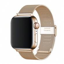 1pc Unisex Milanese Stainless Steel Magnetic Mesh Watch Band, Compatible With Apple Watch S10 46mm 42mm 44mm 40mm 45mm 41mm 38mm Ultra 2 49mm, Luxury Metal Strap For Series 10 9 8 7 SE 6 5 4 3 - 38/40/41/S10-42mm - View 23