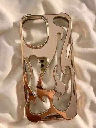 时尚新款镂空火焰图案防摔电镀软手机壳适用于 15 Pro Max/16 Pro Max/16 Pro/14 Pro Max/14 Pro/13 Pro Max/ 16/11/12/13/14/15、Galaxy S22 Ultra/S23 Ultra/S24 Ultra/S25 Ultra/S22/S23/S24/S25、A16/A53/A54/A55