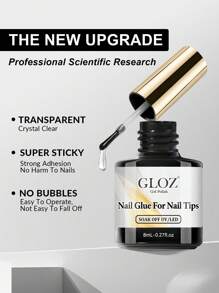 GLOZ 4-In-1 Acrylic Nail Gel, Super Strong Brush Head Suitable For Fake Nails And Gel Nail Polish, Requires LED Lamp, Manicure Gift - Clear - View 5