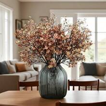 10 piezas de flores artificiales del aliento del bebé, ramo de Gypsophila de plástico de estilo moderno para decoración otoñal, desmontable para arreglos florales DIY, de bajo mantenimiento, adecuado para sala de estar, dormitorio, oficina, boda, mesa, fiesta, decoración del hogar y florero