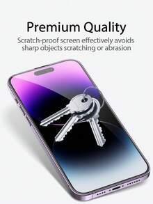 3 Stücke gehärtetes Glas Bildschirmschutz kompatibel mit iPhone 17/16/16 Plus/16 Pro/16 Pro Max/15/14/13/12/11 Pro Max/X/XS/XR/Mini/7/8/14 Plus, passt auch für 14/15 Pro Max, ideales Geschenk für Geburtstag, Familie, Freunde, unerlässlich für Handyschutz und Zubehör - Transparent - Übersicht 4