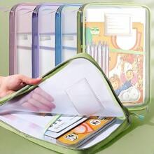 A4 Student Teacher Books Storage Bags Large Capacity Stationery Organizer Bag Folders School Office Supplies Stationary Bag,Document Organizer,File Organizer