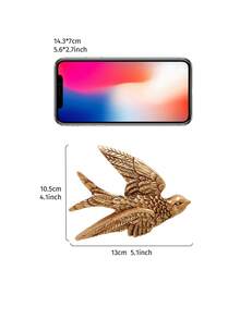 1pc ABS Wall Hanging, Bird Design Hanging Decoration For Home,Home Decor ,Room Decor,Wall Decor Gifts Birthday Graduation - Gold - View 8