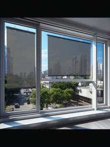 Blackout Roller Blinds Temporary Portable Curtains With Suction Cups, Punch-Free, Sunshade One-Way Mirror Roller Blinds, Daytime Indoor Transparent Visible Roller Blinds, Heat-Controlled Anti-UV Curtains, Blackout PVC Retractable Sunshades, Classic Home Decoration Style, Suitable For Sunshade In Living Rooms, Offices, Doors And Windows, Car Windows, Office Buildings, Restaurants, Bedrooms And Other Scenes.