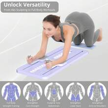 Tabla deslizante plegable multifuncional de Pilates, set de moldeado de Pilates 5 en 1, máquina deslizante de césped, tabla rodante para músculos abdominales, para ejercicios de núcleo, fitness, uso doméstico, gimnasio