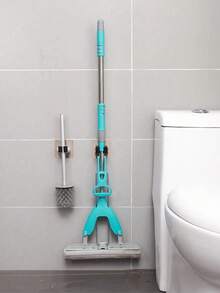 1/4/8pcs No-Drill Wall Mounted Strong Mop Hooks, Multi-Function Strong Storage Clips, Wall Mounted Bathroom Mop Clips, Mop Hooks, Broom Racks, Shelves, No-Drill Mop Racks, Suitable For Bathroom And Balcony, Mop Clips, Mop Racks, Convenient Bathroom Accessories, Cleaning Accessories, For Storing Mops, Brooms And Cleaning Tools