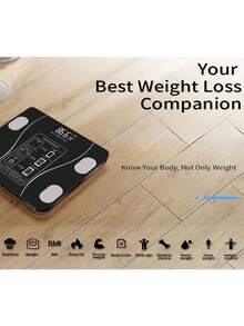 LIPETY Smart Body Fat Scale, Bathroom Scale With LED Display,Smart Phone Application, That Can Be Connected To A Mobile Digital Bathroom Scale To Display BMI, Body Fat, Muscle Mass, And Weight Scale,For Home, Bathroom, Dormitory Use Of Electronic Body Fat Scale - Black - View 12