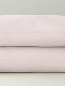 2-Pack Cotton Pillowcases – 50x70 cm Envelope Closure, Made in Türkiye - 粉色 - 查看 3