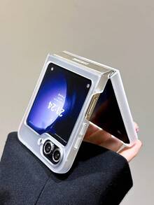 1 件时尚简约透明防雾磁力折叠手机壳，可保护和防止掉落：SamsungGalaxy Zflip 3/Zflip 4/Zflip 5/Zflip 6/Zflip 7/OPPO Find N3 Flip/OPO Find N2 Flip/Razr 50 Ultra/Razr 60 Ultra/Razr 60/Razr 50/XiaomiMIX Flip 防水防震防摔防刮 - 無色 - 查看 5