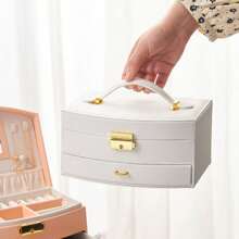 NetHong 2 Layers Large Jewelry Organize Storage Necklace Storage Box Drawer Cabinet - 白色 - 查看 7