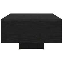 Couchtisch mit LED-Leuchten Schwarz Eiche 85x55x31 cm