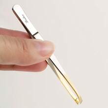 1/2pcs Stainless Steel Gold Eyebrow Clip, Convenient Eyelash Tweezers, Beauty Fine Hair Removal Tool, Suitable For Facial Hair Removal And Grooming,Makeup,Cheap,Room Decor,Vanity,Travel,Bedroom,Makeup Accessories,Tweezers,Cheap,Stocking Stuffers,Makeup,Makeup Tools,Cheap Stuff,Gifts,Gifts For Women,Christmas Gifts - Gold - View 7