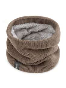 1pc Kids' Winter Cycling Knitted Warm Neck Gaiter With Thermal Lining - Multicolor - View 13