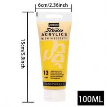 100ml Bebio Acrylic Paint, Semi-Matte, High Concentration, Professional Creation, DIY Hand Painting Textiles, Suitable For School Supplies, Back To School Season - 100ML - View 4