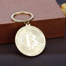 1pc Bitcoin BTC Keychain - Stablecoin Keychain - Bitcoin Lucky Keychain - Cryptocurrency Keychain - Backpack Hanging Decor - Desktop Ornament - Full Metal Material - Stitch Toys, Travel Toys, Classroom Fidget Toys, Mini Stuff, Bath Toys, Christmas Stationery, Stress Ball, Birthday Gift, Christmas Gift, Halloween Gift, Christmas Eve Gift, Perfect Gift, Toys, Games