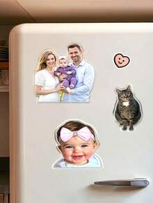 Customized Photo Magnets, Acrylic Fridge Magnets - Warm, Cute, Special Home Decor - Photo Fridge Magnets, Mother-Daughter Photo Magnets Gift, Dog Photo Magnets, Family Photo Magnets Gift, Couple Gift - Multicolor - View 5