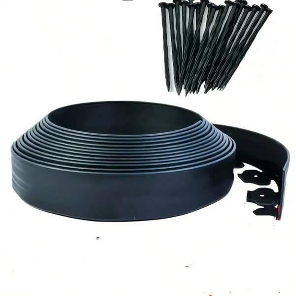 10M kunststof tuinrandset, met 30 pinnen, veelkleurige decoratieve set, geschikt voor buitendecoratie, functioneel ontwerp, perfect voor feesten, vieringen, feestdagen en seizoensgebonden evenementen - eenvoudige installatie, veelzijdig gebruik