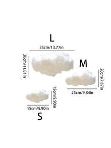 1 件人造云适用于客厅、卧室、天花板、现场背景、婚礼/生日/橱窗装饰、家居装饰、房间装饰、墙壁装饰的创意装饰 - 白色 - 查看 9
