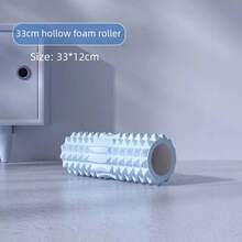 33厘米泡沫轴，新月形瑜伽普拉提按摩滚轴，双区家用，腿部肌肉放松器，EVA泡沫轴和手持按摩球 - 肌肉放松瑜伽套装 - 彩色 - 查看 9