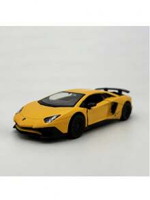 Lamborghini 1:36 比例压铸兰博基尼 Aventador - 哑光黄色，后轮驱动，滑行平稳，可开启车门，精细复制，适合男孩和女孩的玩具，收藏品和装饰品，圣诞节、万圣节、生日礼物 - 啞黃 - 查看 5