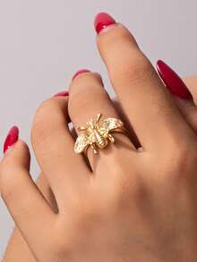 1pc Fashionable Minimalist Insect Series Niche Creative Elegant Ring, Luxury Accessory For Teenagers - one-size - View 3