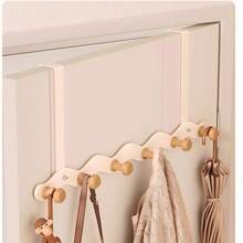 18厘米高门后挂钩，无需钻孔即可轻松安装，金属材质，适用于悬挂帽子、钥匙等物品。可用于玄关、浴室、卧室、家庭、宿舍等场所。也可悬挂包包和其他物品，展现个性与兴趣。包含胶带、门挂钩和墙贴。 - 多色 - 查看 12