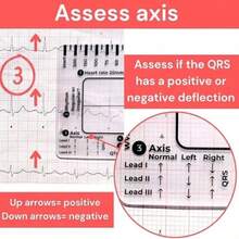 NetHong ECG/EKG 7 Step Ruler Card For ECG/EKG Interpretation Portable ECG EKG Card Ruler - Transparent - View 7