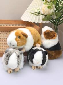 可爱仓鼠毛绒玩具，圣诞派对毛绒玩偶，面料柔软舒适，儿童生日和复活节礼物 - 多色 - 查看 5