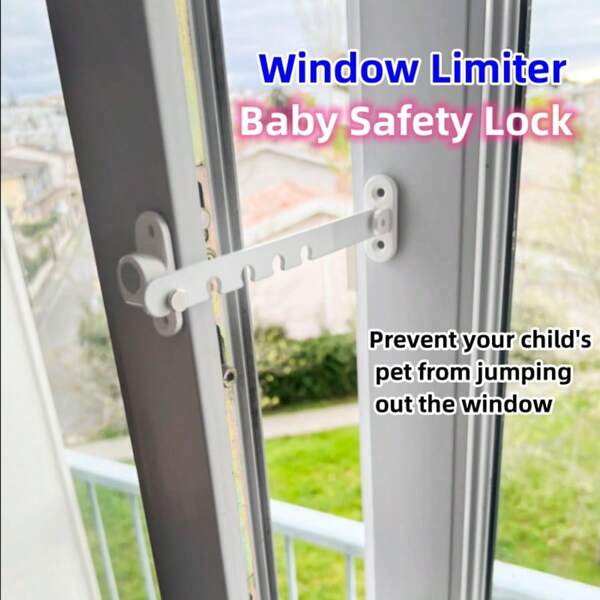 Nuevo limitador de ventana, limitador de posición de pestillo de puerta, soporte antiviento para ventana abatible, seguridad del hogar, cerrojo de hoja de ventana y puerta, protector de seguridad para niños