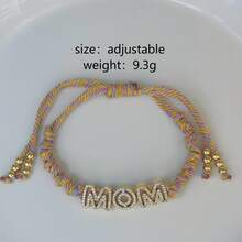 One Piece, Hand-Woven Colorful Bracelet, Bohemian-Style Beaded Women's Bracelet, Diamond-Encrusted Letter Bracelet, Personalized Layering, Suitable For Daily Wear, Festival Gift. - Multicolor - View 7