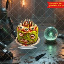 1 件血腥惊悚眼球怪兽蛋恐怖万圣节装饰道具，鬼屋风格家居桌面艺术，卧室和客厅展示窗台艺术。适用于办公室、宿舍、教室等，为您的万圣节派对提供专属惊喜礼物和氛围物品 - 彩色 - 查看 3