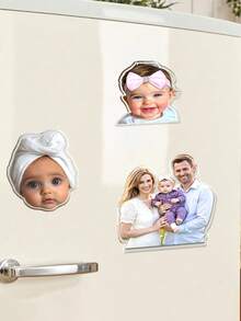 Customized Photo Magnets, Acrylic Fridge Magnets - Warm, Cute, Special Home Decor - Photo Fridge Magnets, Mother-Daughter Photo Magnets Gift, Dog Photo Magnets, Family Photo Magnets Gift, Couple Gift - Multicolor - View 8