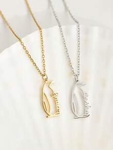 Custom Penguin Necklace, Fashionable Pet Animal Pendant, Marine Life Jewelry, Gift For Animal Lovers Birthday - Multicolor - View 2