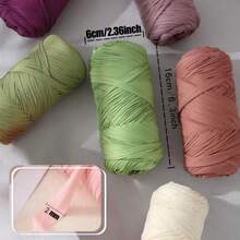 1/2 件优质 T 恤纱线，400 克（200 克 * 2），2 包优质高弹力编织碎布纱线，高弹力绳纱，纱线，钩针纱线，优质高弹力编织碎布纱线，适用于手工编织袋、篮子、地毯、鞋子、家居装饰和 DIY 工艺品，有多种颜色可供选择。 - 彩色 - 查看 5