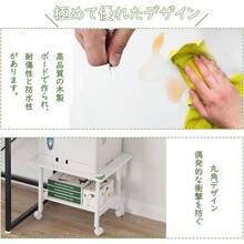 DEWEL プリンター台 プリンターラック 幅48×奥行40×高さ37cm プリンターカート 2段 キャスター付き アジャスター付き 机上台 プリンタースタンド サイドテーブル 机下/机上両対応 オフィス/ホーム用 (ホワイト) - ホワイト - チェックする 7