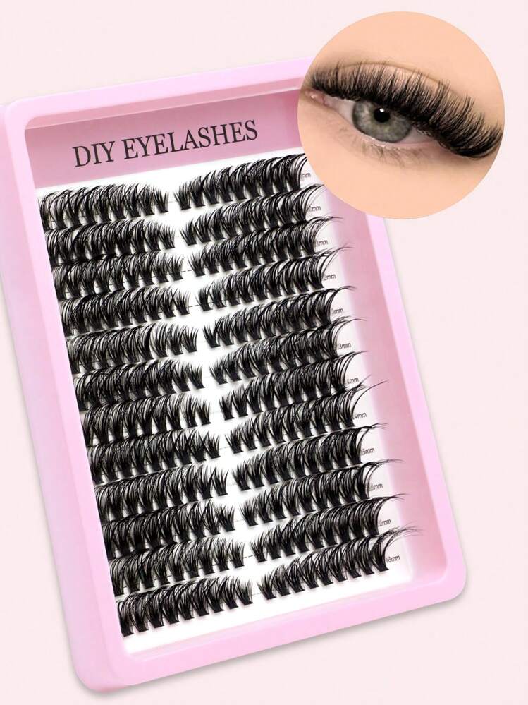 192/216Pcs Fluffy Lash Clusters ,100D/50D/80D Individual Eyelash, Thick Cluster Eyelash Extensions, D Curl Lashes ,Clusters Individual Lashes, 8-16MM Wispy Cluster Lashes Lash Clusters,Eye Lash Clusters,Individual Eyelashes,Lashes,Fake Lashes | SHEIN USA