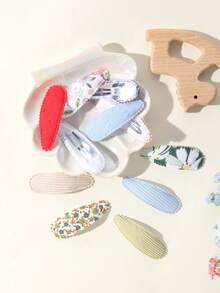 16 件/卡 婴儿女孩礼物 新款头饰 手工钩针儿童发夹 发饰 - 彩色 - 查看 7