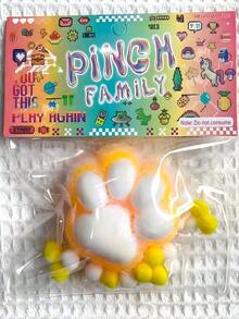 1pc Silicone Cat Paw Toy, Grape Texture, Slow Rebound, Durable, Large/Medium/Mini Cute Cat Paw Squeeze Toy, Children/Adult Stress Relief, Children's Day Gift, Holiday/Birthday Gift, Gift, Children's Toy, Holiday Gift, Party Favor, Christmas/Halloween/Thanksgiving Gift (Card Style Randomly Sent) - Cat's Paw - View 6