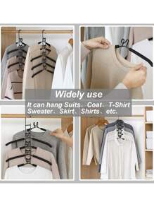 5pcs Heavy Duty Space-Saving Metal Hangers With Non-Slip Foam Pads - Multi-Layer Design For Coats, Sweaters, Suits, And T-Shirts - Perfect For Closet Organization, Hangers For Clothes