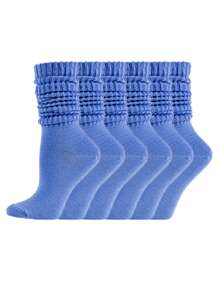3 pares de calcetines altos de mujer gruesos y cálidos, aptos para todas las estaciones, calcetines tipo botas caídos