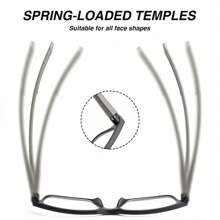 1pc Sports-Style Photochromic Multifocal Reading Glasses, 2-In-1 Progressive Lenses With Light-Sensitive Tint, Ultra-Light Frame With Contrast Color Non-Slip Temples, Suitable For Indoor/Outdoor, Office & Leisure Reading - Black and Red - View 8