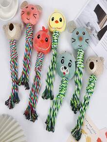 Juguetes de masticar de cuerda de algodón para perros, juguetes de teethdingding duraderos, juguete interactivo para mascotas, suministros para animales