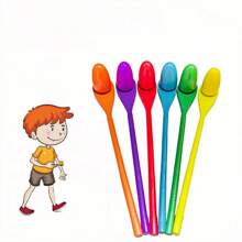 4/6/12pcs Wooden Spoon Holder Egg Balance Trainer, Sensory Integration Game For Family Carnival, Party Activities