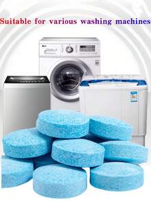 1/10/20/50/100 قطعة أقراص تنظيف الغسالة - تنظيف عميق للأسطوانة والحوض، مناسبة للغسالات ذات التحميل الأمامي والعلوي وغسالات HE - تساعد على إزالة الرواسب وشعر الحيوانات الأليفة والمياه العسرة التي تسبب الروائح الكريهة - لخزانات الصرف الصحي - الأزرق - مشاهدة 6