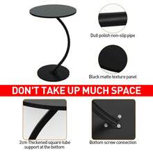 Coffee Table C-Shaped Side Table Sofa Table End Table Living Room Lightweight UK - White - View 3