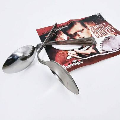 1pc 2025 畅销弯曲勺子，KingMagic 魔术，魔术表演，派对，表演，酒吧表演，青少年减压魔术