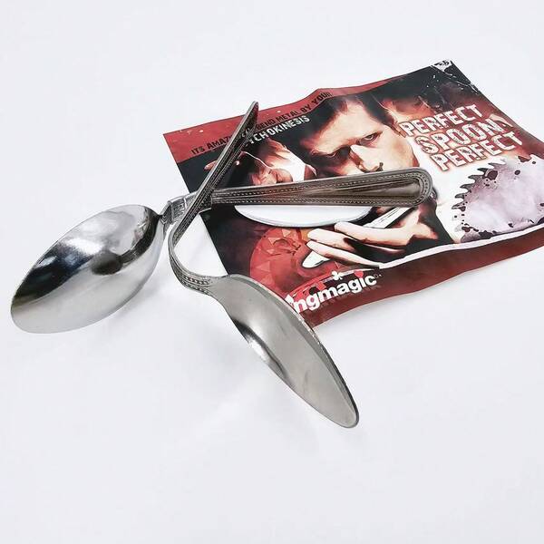 1pc 2025 畅销弯曲勺子，KingMagic 魔术，魔术表演，派对，表演，酒吧表演，青少年减压魔术